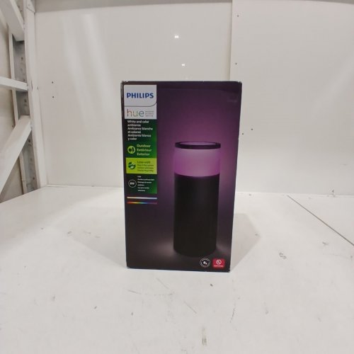 PHILIPS HUE CALLA BOLLARD WEATHERPROOF LED WALKWAY LIGHT - REQUIRES BRIDGE AND POWER SUPPLY - CONTROL WITH APP & VOICE - 8W - 600LM - 2000K TO 6500K - BLACK (MODEL: ‎802082) image 4