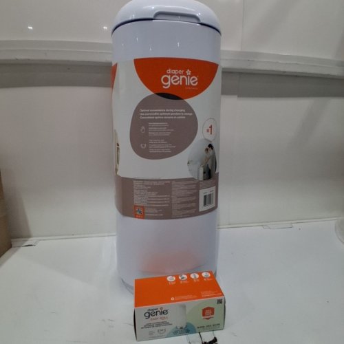 DIAPER GENIE ESSENCE PAIL DIAPER PAIL SYSTEM WITH EASY ROLL REFILL - 24" - WHITE (MODEL: I000908) image 2