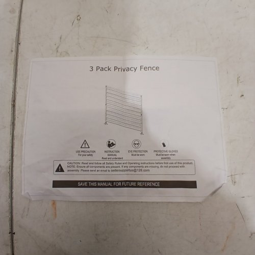 3PK BESFUR METAL PRIVACY FENCE PANELS FOR OUTSIDE - 42" H X 38" W - WHITE (MODEL: WL4238WT3PK) image 4