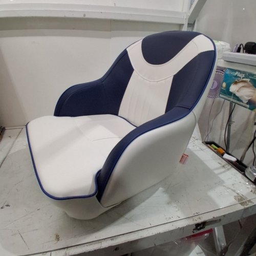 VEVOR CAPTAIN BUCKET SEAT WITH THICKENED SPONGE PADDING - BLUE/WHITE - (MODEL: YL86573) image 5