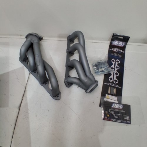 2PC BBK SHORTY UNEQUAL-LENGTH HEADERS - 5/8" - 5L FOR 1986-1993 FORD MUSTANG - TITANIUM CERAMIC (MODEL: 1515) image 3