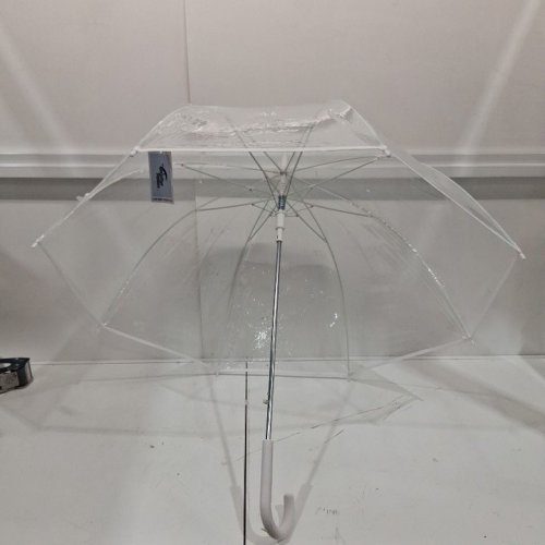 THE WEATHER STATION BUBBLE DOME CLEAR UMBRELLA - 52" ARC - WHITE (MODEL: WS510-WHITE) image 2