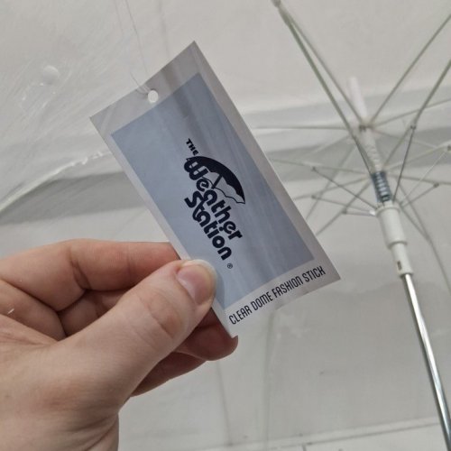THE WEATHER STATION BUBBLE DOME CLEAR UMBRELLA - 52" ARC - WHITE (MODEL: WS510-WHITE) image 3