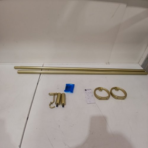 UMBRA RINGLET CURTAIN ROD - 42" - 120" - GOLD STEEL (MODEL: 1019044-240) image 2