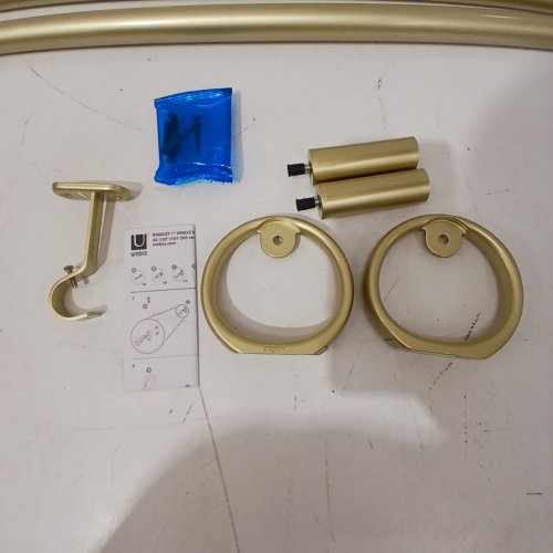 UMBRA RINGLET CURTAIN ROD - 42" - 120" - GOLD STEEL (MODEL: 1019044-240) image 3