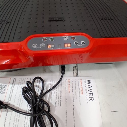 LIFEPRO WAVER VIBRATION PLATE BODY EXERCISE WORKOUT EQUIPMENT MACHINE SET WITH REMOTE - RED/BLACK - (MODEL: LP-WVR-RED) image 2