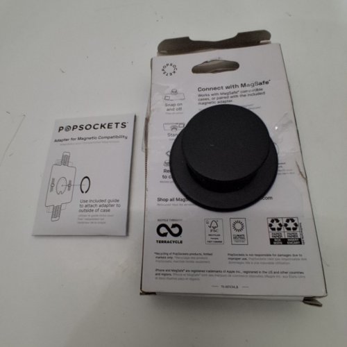POPSOCKETS MAGNETIC POPGRIP AND STAND FOR MAGSAFE WITH ADAPTER - BLACK image 2