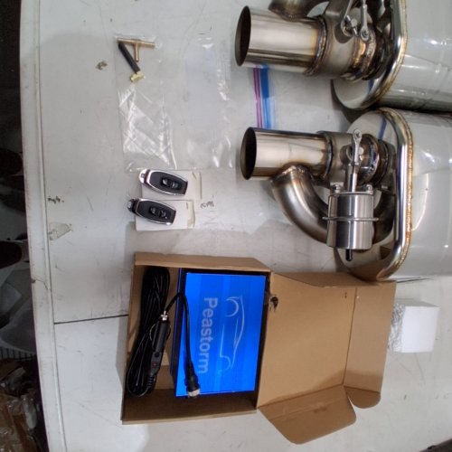 PEASTORM VALVETRONIC EXHAUST CUTOUT VALVE KIT WITH REMOTE CONTROL - 2.5" INLET/OUTLET - SILVER (MODEL: QISHUANG76) image 3