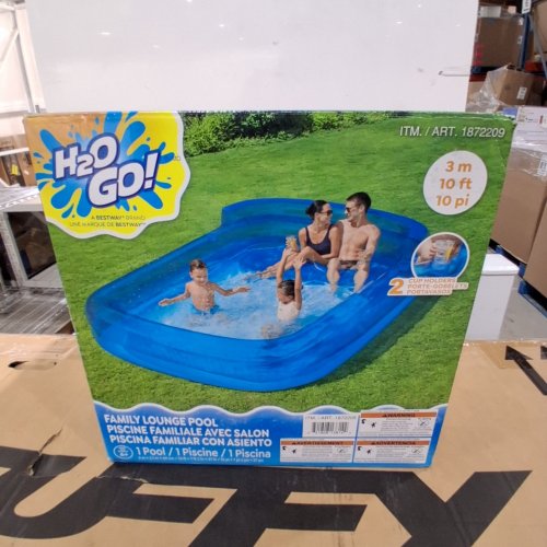 H2OGO! INFLATABLE OUTDOOR FAMILY LOUNGE POOL - BLUE (MODEL: 1872209) image 3