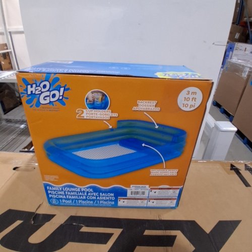 H2OGO! INFLATABLE OUTDOOR FAMILY LOUNGE POOL - BLUE (MODEL: 1872209) image 4