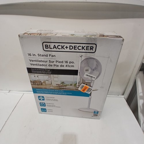 BLACK & DECKER 16" STANDING FAN MULTI-DIRECTIONAL (WHITE) (BFSR16W) image 5