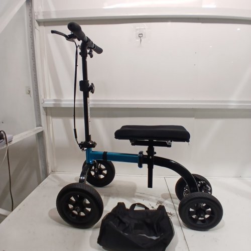 STROLLAID KNEE SCOOTER WITH DISC BRAKE HANDLES - 300LBS CAP - BLUE/BLACK image 2