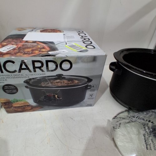 RICARDO PROGRAMMABLE DIGITAL SLOW COOKER - 6L, 120V, 320W - BLACK - (MODEL: 063458) image 4