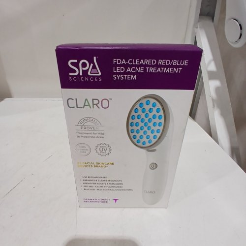 SPA SCIENCES CLARO CLINICALLY PROVEN BLUE & RED LED LIGHT THERAPY SYSTEM FOR MILD TO MODERATE ACNE - WHITE image 2