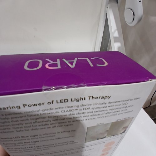 SPA SCIENCES CLARO CLINICALLY PROVEN BLUE & RED LED LIGHT THERAPY SYSTEM FOR MILD TO MODERATE ACNE - WHITE image 3