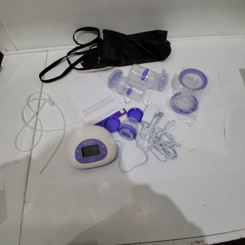 LANSINOH SIGNATURE PRO PORTABLE DOUBLE ELECTRIC BREAST PUMP WITH LCD SCREEN | 3 POWER MODES, FLANGES, 2 BOTTLES - PURPLE/WHITE (MODEL: 44677-0530-90) image 3