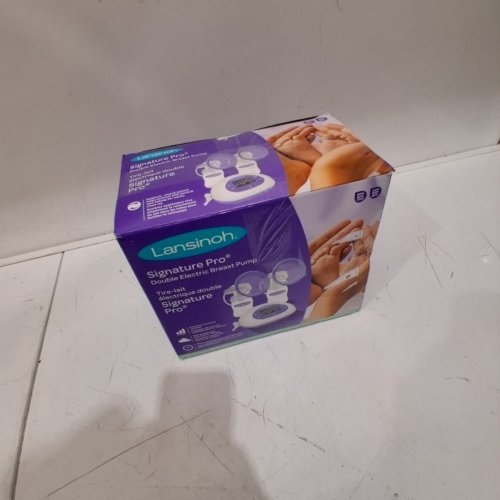 LANSINOH SIGNATURE PRO PORTABLE DOUBLE ELECTRIC BREAST PUMP WITH LCD SCREEN | 3 POWER MODES, FLANGES, 2 BOTTLES - PURPLE/WHITE (MODEL: 44677-0530-90) image 5