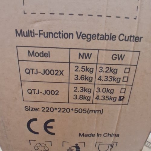 VEVOR MULTI-FUNCTION VEGETABLE CUTTER (MODEL: QTJ-J002) image 2