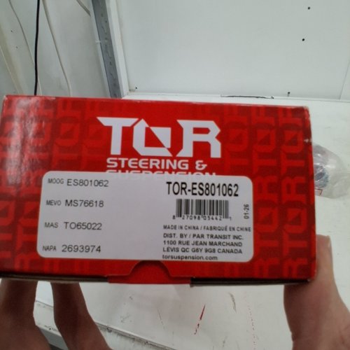 TOR FRONT RIGHT (PASSENGER SIDE) OUTER STEERING TIE ROD END - FOR MAZDA 3/3 SPORT (2014-2018), MAZDA 6 (2014-2017) - BLACK (MODEL: TOR-ES801062) image 2