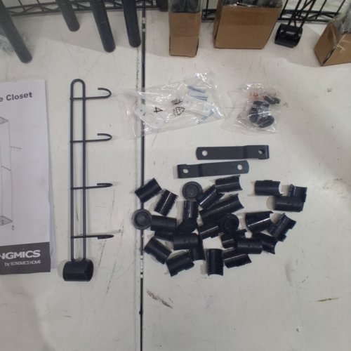 SONGMICS PORTABLE ROLLING CLOSET - 423 LBS CAPACITY - 78.3"HX15.8"WX35.4"L - BLACK (MODEL: LGR416) image 4