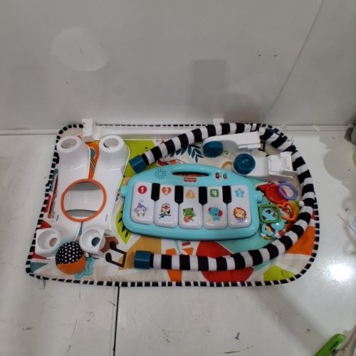 FISHER-PRICE 4-IN-1 BABY MUSICAL GLOW AND GROW KICK & PLAY PIANO GYM PLAYMAT - AGES 0+ MONTHS - BLUE (MODEL: HVX56-9997) image 3