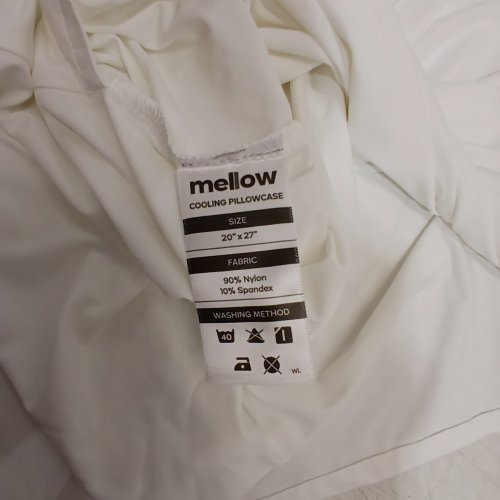 2PK MELLOW COOLING PILLOWCASES - 20" X 27" - WHITE image 3