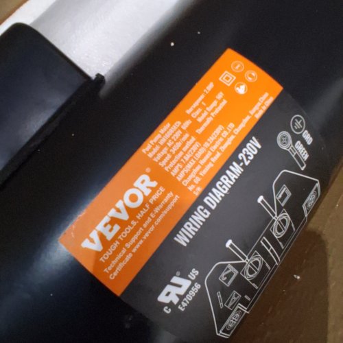 VEVOR POOL PUMP MOTOR - 2HP, 60HZ, 230V - BLACK (MODEL: HM16085ECB) image 2