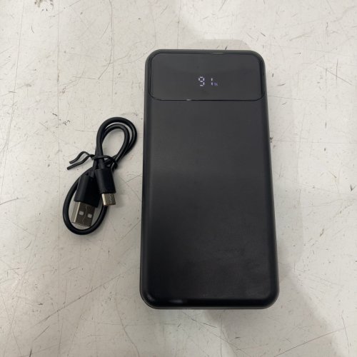 PORTABLE CHARGER POWER BANK WITH 4 BUILT IN CABLES - 35000MAH - BLACK (MODEL:N6) image 3