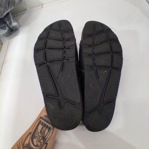 UNISEX ADULTS FILA SLIDE SANDALS - WOMEN'S 10, MEN'S 9 - BLACK image 3