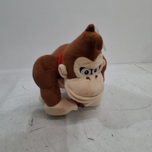 SUPER MARIO DONKEY KONG PLUSH - 10" - BROWN/RED image 2