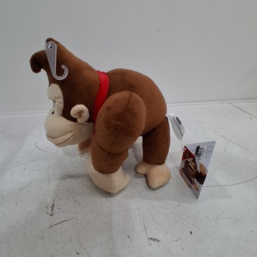 SUPER MARIO DONKEY KONG PLUSH - 10" - BROWN/RED image 3