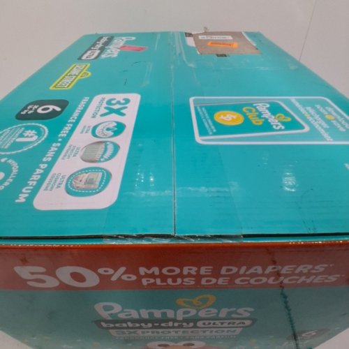 124PK PAMPERS BABY DRY ULTRA FRAGRANCE FREE 3X PROTECTION DIAPERS - SIZE 6 (35LB+) image 3