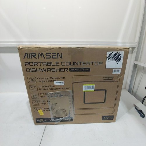 AIRMSEN 5 SETTING PORTABLE COUNTERTOP ULTRA-SLIM DISHWASHER - 5L - 21.6" X 14.2" X 19.6" - WHITE - (MODEL: ZMW-DUHA01) image 7