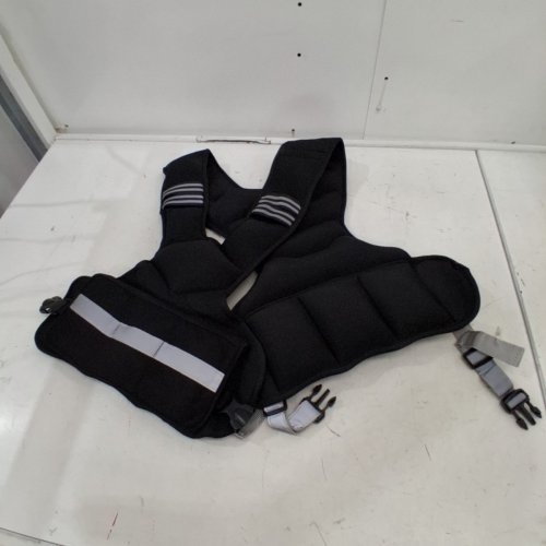 ADJUSTABLE WEIGHTED VEST WITH REFLECTIVE STRIP - UP TO 25LBS - BLACK image 3