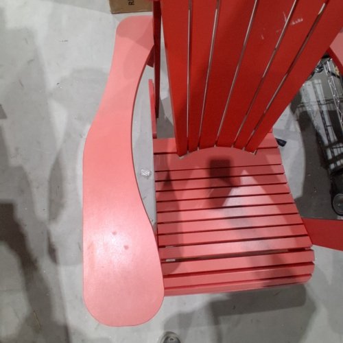 LEISURE LINE PATIO ADIRONDACK CHAIR - RED image 6