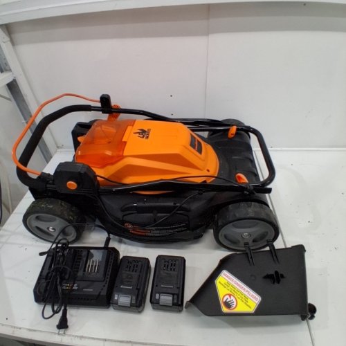 LAWNMASTER BRUSHLESS CORDLESS MOWER WITH 2X24V MAX* 4.0AH BATTERY AND DUAL BAY CHARGER - 19", 48V, 6 CUTTING POSITION - ORANGE/BLACK (MODEL: CLMF4819X) image 4