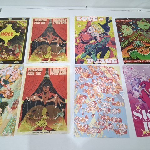 8PK ASSORTED COMIC ART PRINT POP CULTURE POSTERS - 12" X 8" - ASSORTED COLORS image 2