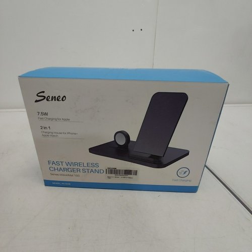 SENEO 2 IN 1 WIRELESS CHARGER STAND FOR APPLE IPHONE AND WATCH - 7.5W - BLACK - (MODEL: PA193B) image 3