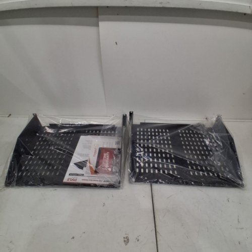 2PK PYLE 2U SERVER RACK SHELF MOUNTING TRAY - 17.6" X 14.7" - BLACK (MODEL: PLRSTN22U) image 3