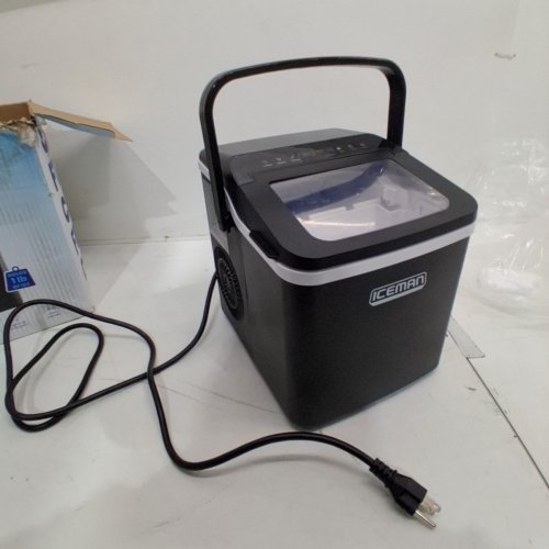 ICEMAN DUAL-SIZE ICE SELF CLEANING PORTABLE COUNTER TOP ICE MAKER - 22LBS/ 24HRS - BLACK (MODEL: RJ56-BUL-12) image 3