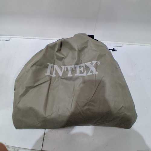 INTEX DURA-BEAM PLUS COMFORTABLE PLUSH TOP AIR MATTRESS WITH BUILT IN PILLOW AND PUMP - 16.5" - QUEEN - BLUE - (MODEL: AP619D/64123ED) image 6