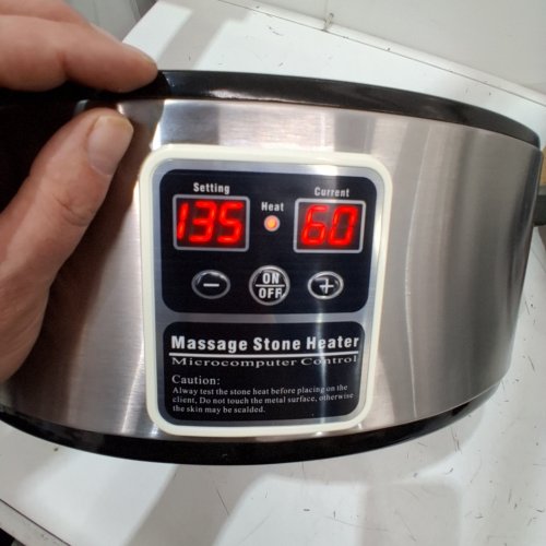 MASTER MASSAGE STONE HEATER - 6 QUART - BLACK/STEEL (MODEL: HSH6) image 2