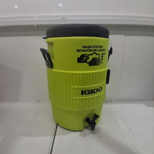 IGLOO SEAT TOP HANDWASH SANITIZE WASH STATION - 5-GAL - ACID GREEN/BLACK (MODEL: 60359) image 2