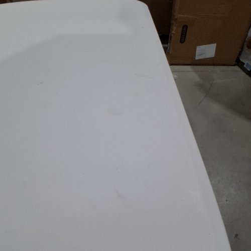 LAKHOW RECTANGULAR PLASTIC FOLDING TABLE WITH BUILT IN CARRY HANDLE - 6FT - WHITE/GREY (MODEL: LAKHOW-180CZ) image 3