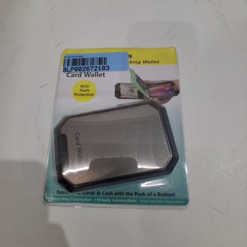 RFID PROTECTED CARD WALLET - 2.85" X 4.35" X 0.75" - GREY image 2