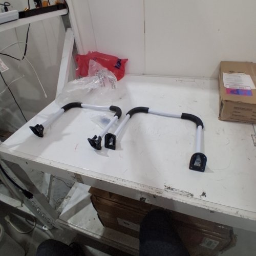 2PC FOLDING TABLE LEGS FOR LAP DESK - WHITE BLACK image 2