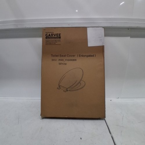 GARVEE ELONGATED SOFT CLOSE EASY CLEAN PLASTIC TOILET SEAT - 19" - WHITE - (MODEL: PHO_11GXK800) image 2