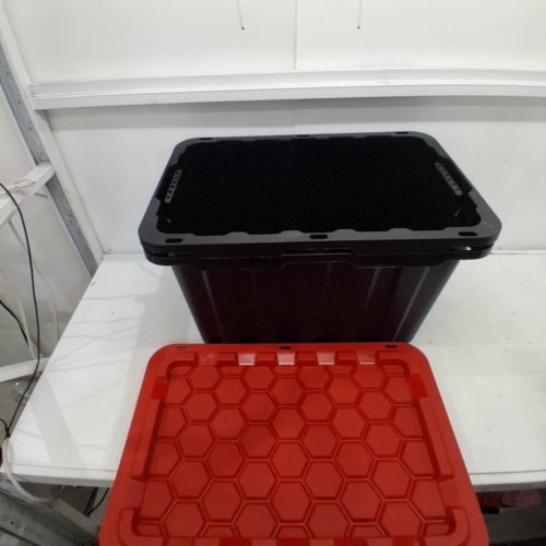 2PK ACCENT PRO SERIES HEAVY DUTY TOTE STORAGE BIN - 102L - RED/BLACK (MODEL: 2277460) image 3