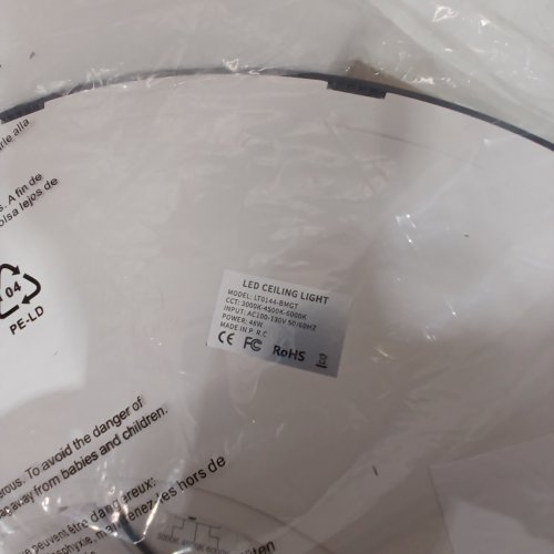 FLUSH MOUNT LED CEILING LIGHT - 24", 3000 K-6000 K - BLACK (MODEL: LT0144-BMGT) image 2