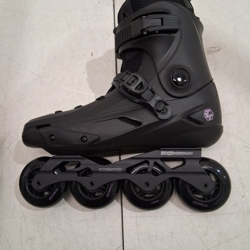 UNISEX COSMOID 4-WHEEL INLINE ROLLER SKATES BLADES - SIZE 10 - 10.5 - BLACK (MODEL: COSMOID TT) image 5
